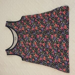 Lands End Blue and Pink Floral Tank